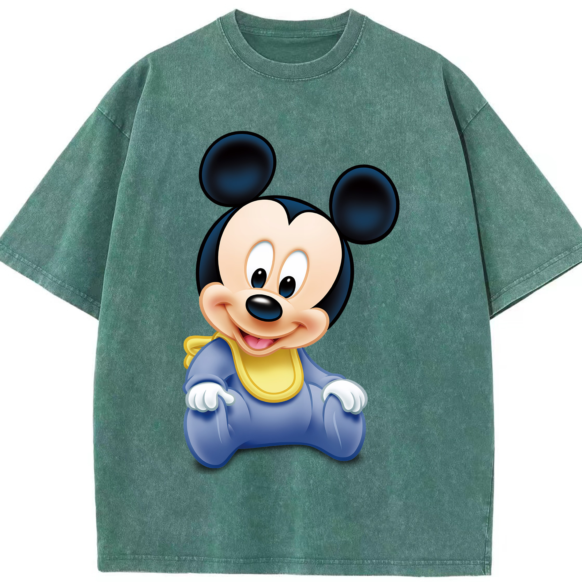 （画像用） ミッキーマウス Mickey Mouse 綿100% ヴィンテージ風 半袖Tシャツ（フロントプリント）
